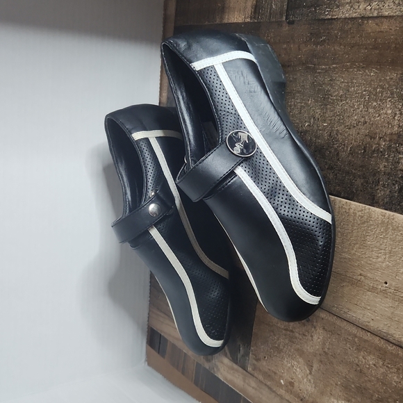 Tip Tee Toe Women's Size 7.5 Golf Shoes Black Leather Spikeless Sneakers - Picture 3 of 11